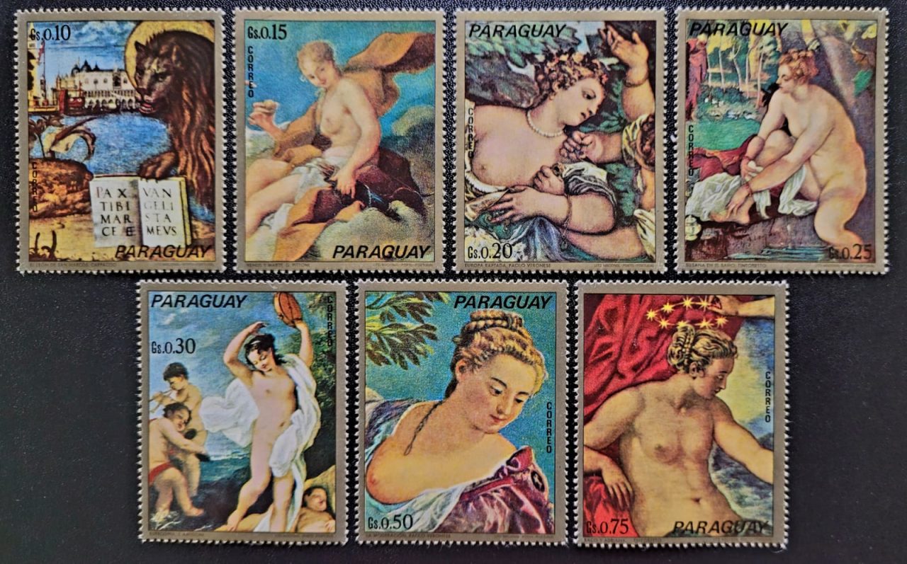 | Casa do Colecionador Paraguai - SW Nº 2503 a 2509 - Pinturas - Mulheres de Veneza (Série Completa) 08/10/1973 - Selos Novos
