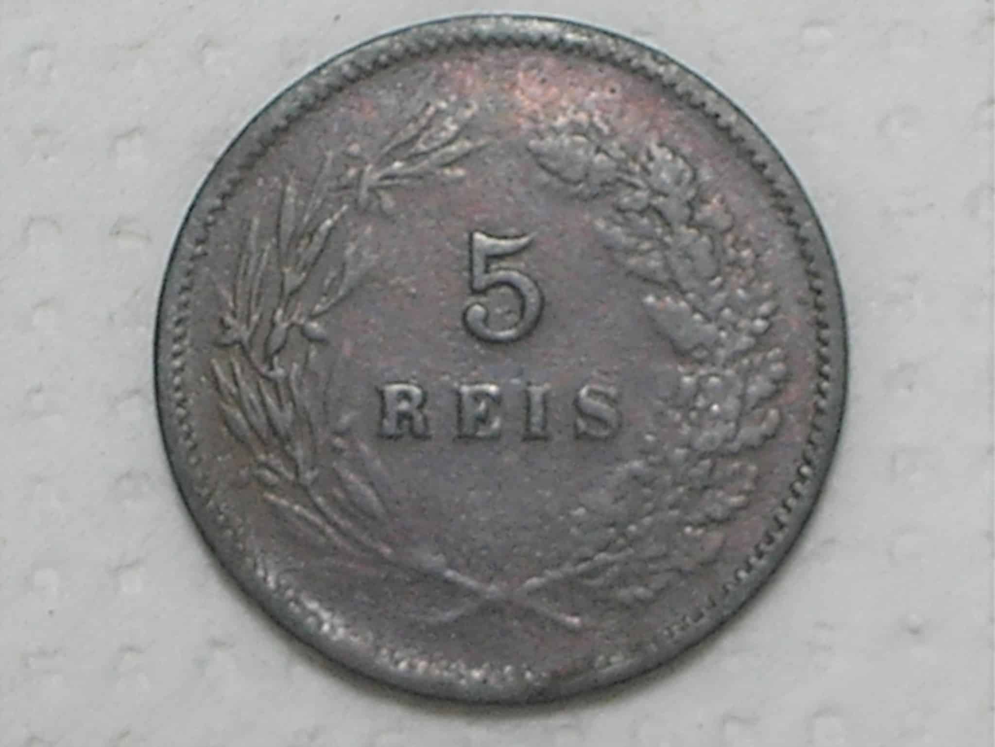 | Casa do Colecionador Portugal) 5 Réis - 1891 - Carlos I / Bronze / p.01
