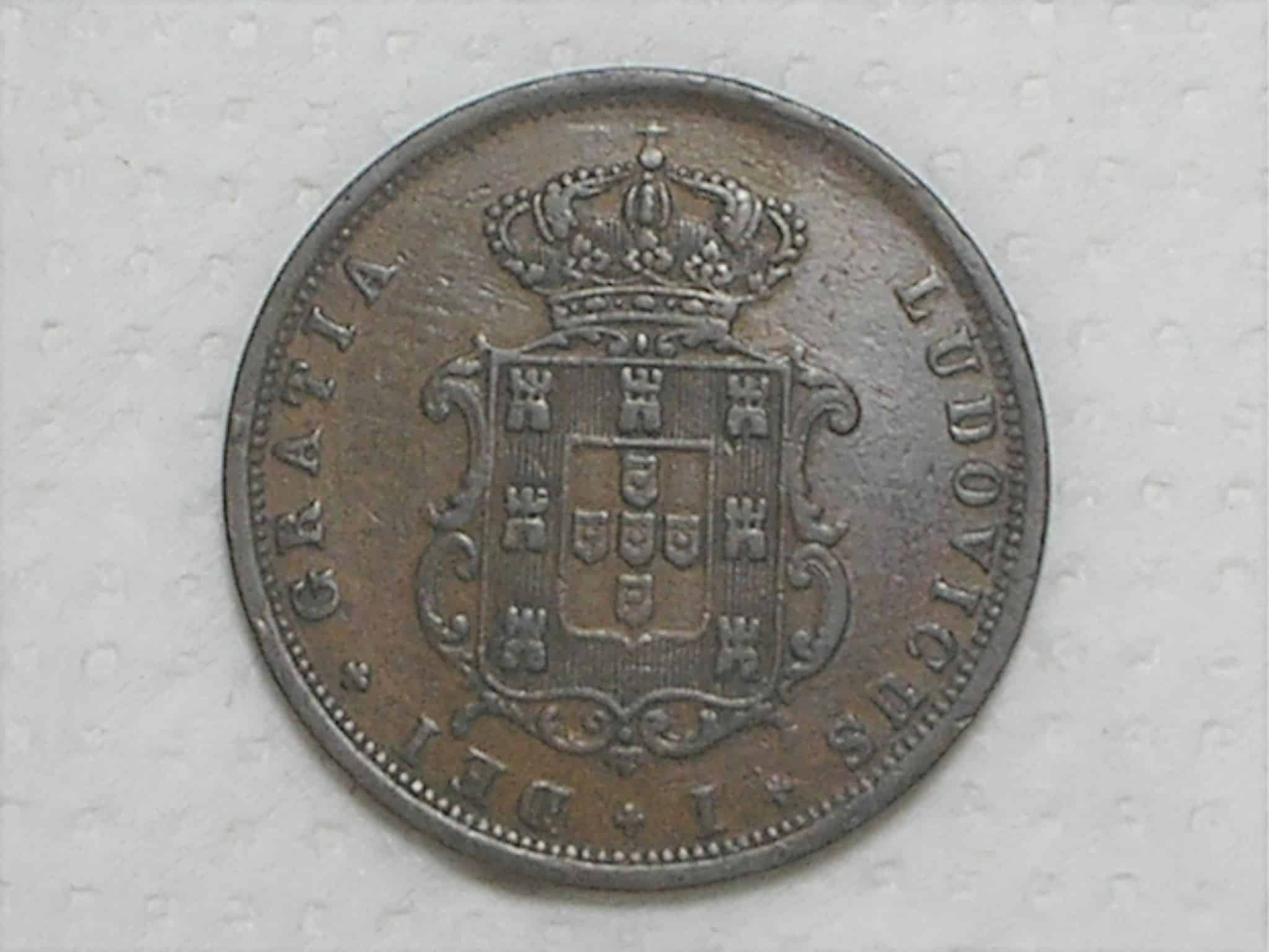 | Casa do Colecionador Portugal) V Réis - 1868 - Ludovicus I / Soberba / Cobre / p.01