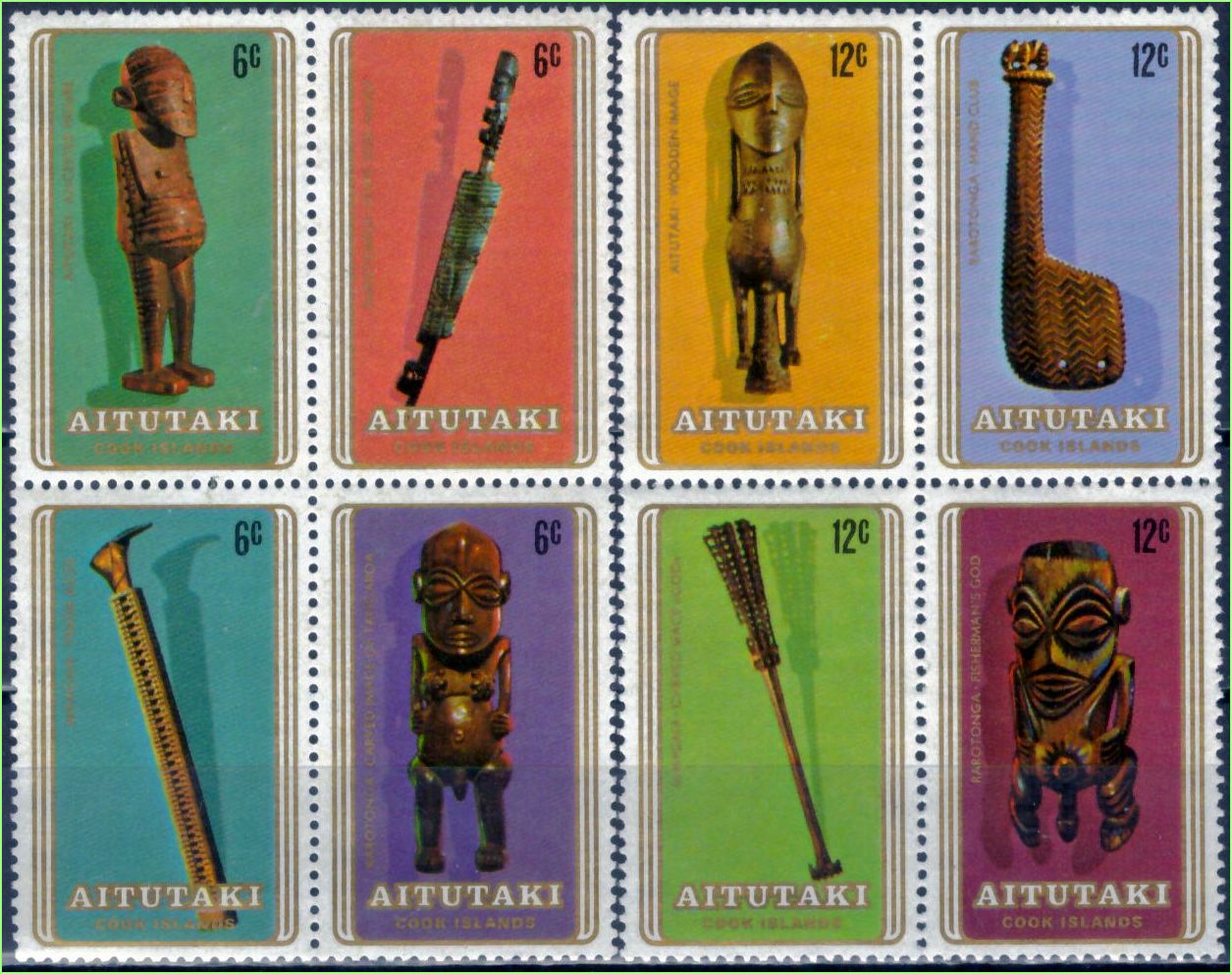 | Casa do Colecionador Aitutaki - Festival de artes do pacífico sul - 1980 - S/Completa - 4 Blocos com 4 selos