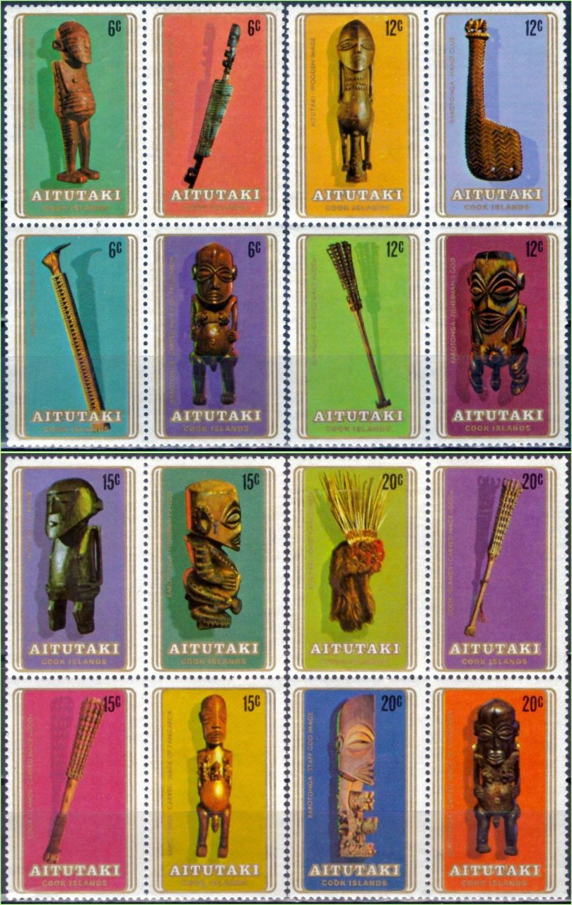 | Casa do Colecionador Aitutaki - Festival de artes do pacífico sul - 1980 - S/Completa - 4 Blocos com 4 selos
