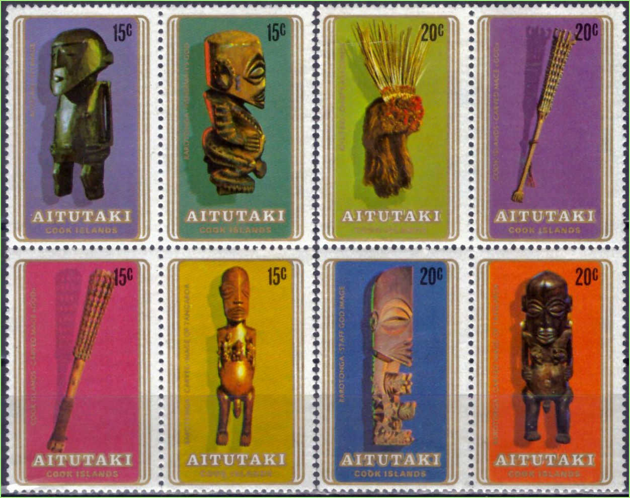 | Casa do Colecionador Aitutaki - Festival de artes do pacífico sul - 1980 - S/Completa - 4 Blocos com 4 selos