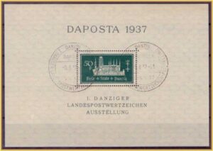 Alemanha Danzig Exibicao Filatelica 1937 Bloco 1 Mi 270
