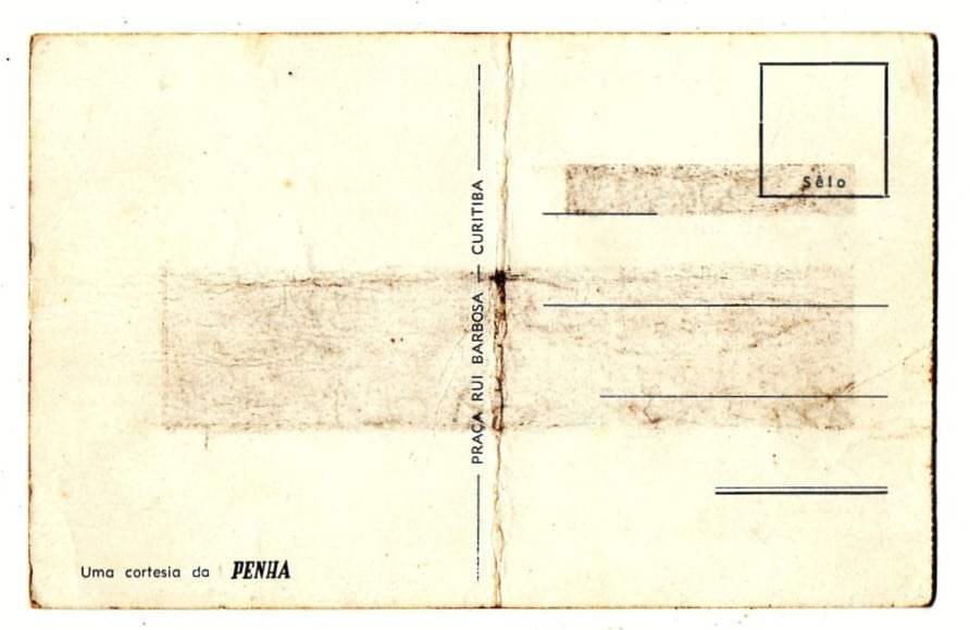 | Casa do Colecionador Cartão Postal - Promocional Onibus Penha - Praça Rui Barbosa - Curitiba - Anos 70