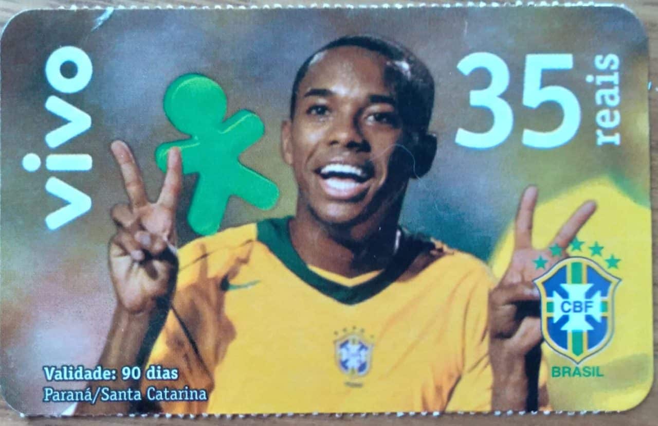 | Casa do Colecionador Cartão Pre Vivo Trust / Seleção Brasileira Robinho 35.