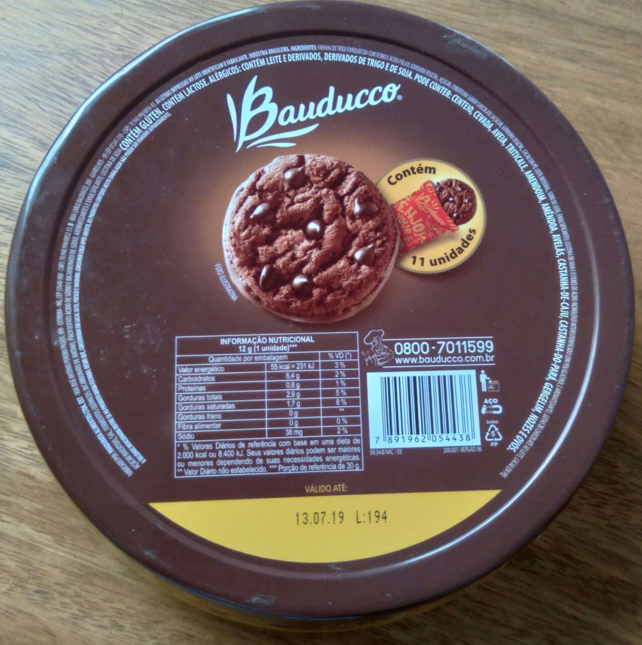 | Casa do Colecionador Embalagem Vazia De Biscoito Bauducco Cookies Para Colecionar