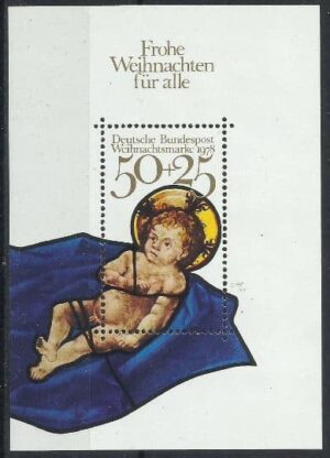 Filatelia Selo Bloco Natal 1978 Alemanha Novo Selos Postais
