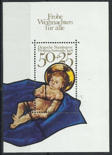 | Casa do Colecionador Filatelia Selo Bloco Natal 1978 Alemanha Novo Selos Postais