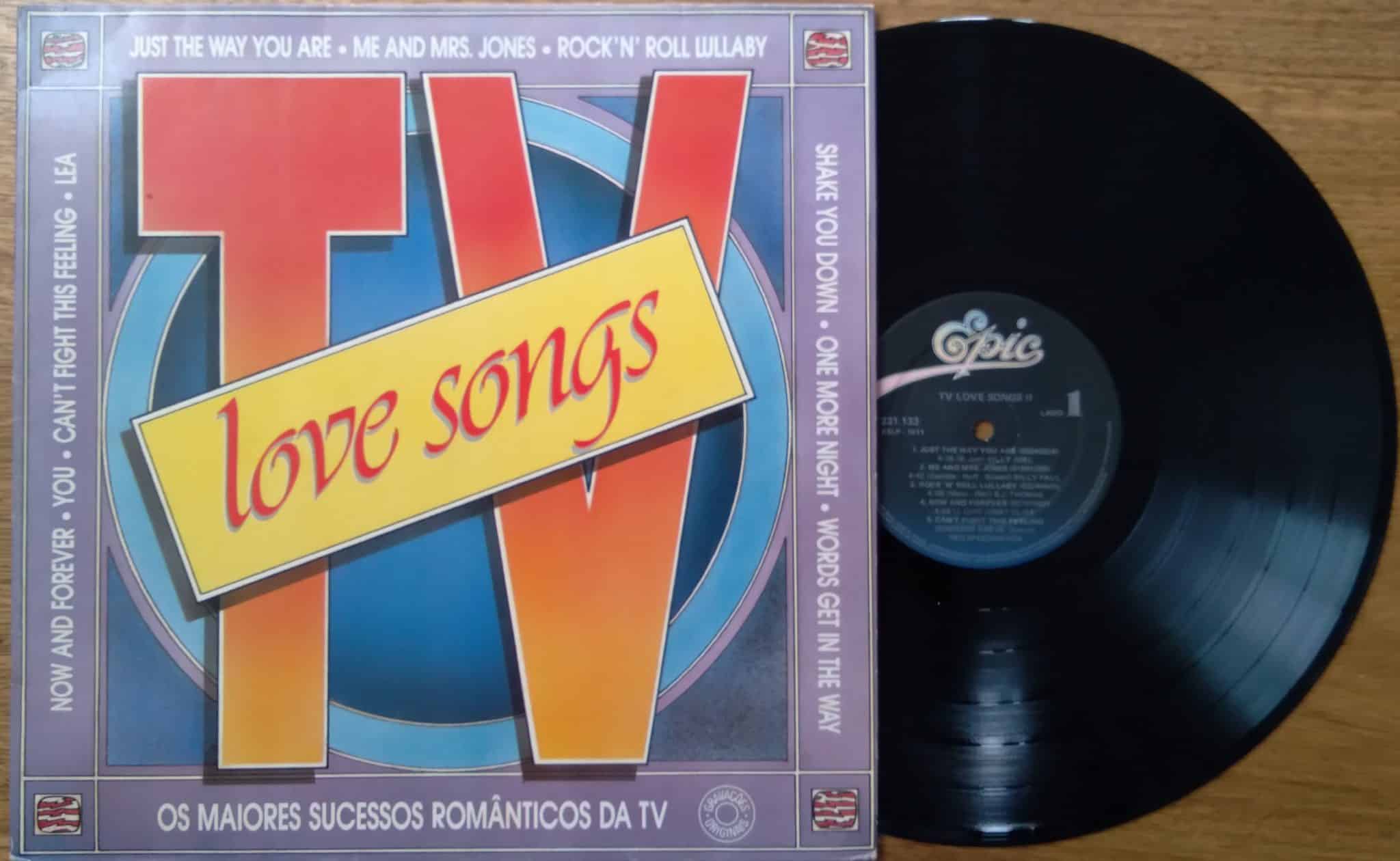 Vinil lp Epic TV love songs / Me and mrs Jones Rock n roll lullaby.