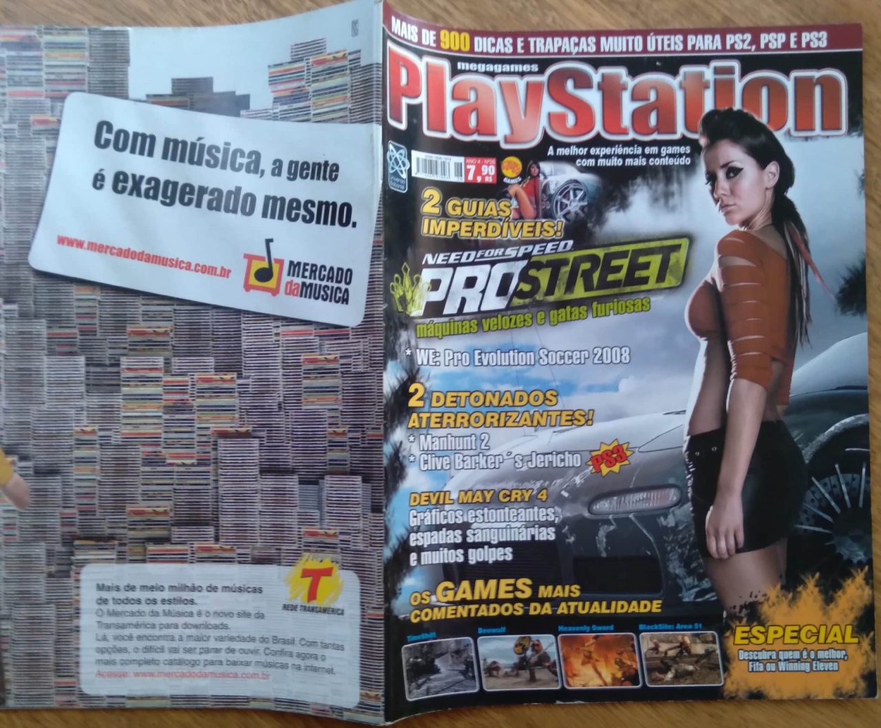| Casa do Colecionador 27G Revista Playstation Megagames 26 / Need for speed Manhunt Devil May cry.