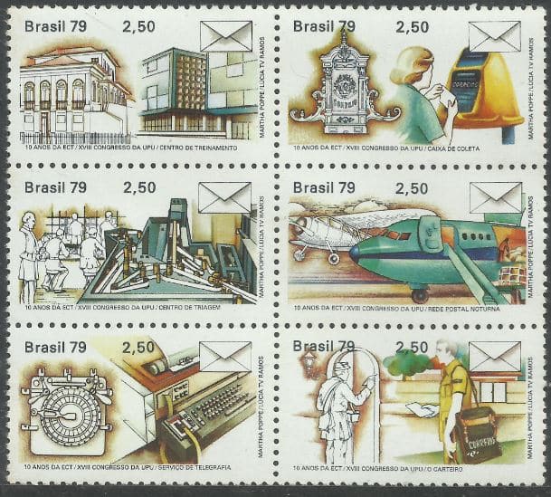 | Casa do Colecionador 6 A - Filatelia - Selo 10º Aniversário ECT e 18ª Congresso UPU - 1979 - Novo - Selos Postais