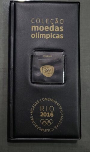Album Olímpico Preto com espaço bandeira