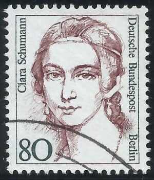 BERLIN 1986 - Filatelia Série Mulheres Famosas - Selo Clara Schumann - Carimbado - Selos Postais