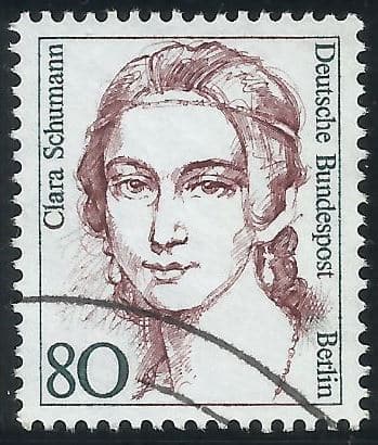 | Casa do Colecionador BERLIN 1986 - Filatelia Série Mulheres Famosas - Selo Clara Schumann - Carimbado - Selos Postais