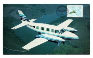 Cartão Postal - Aviao Caraja Com Carimbo Comemorativo 17 Anos Embraer