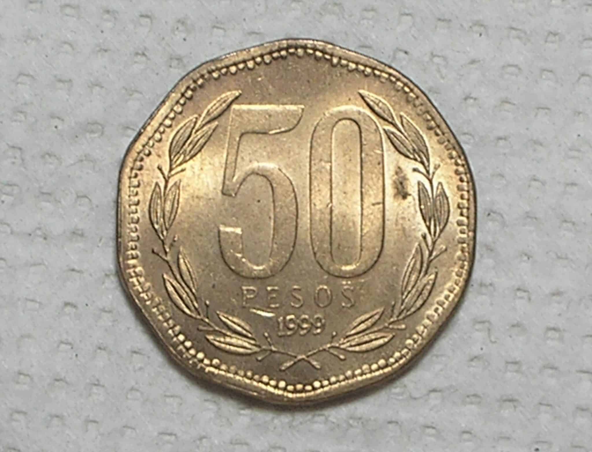 | Casa do Colecionador Chile) 50 Pesos - 1999 / Bz/Al / Fc / box39