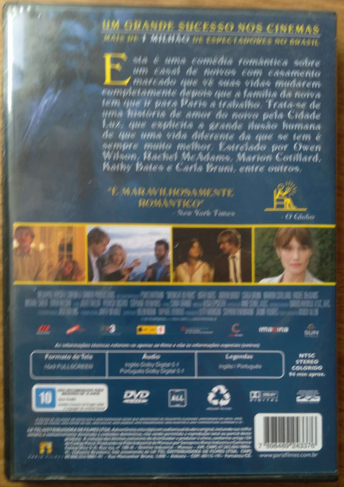 | Casa do Colecionador Dvd Comédia. Meia noite em Paris. Woody Allen.