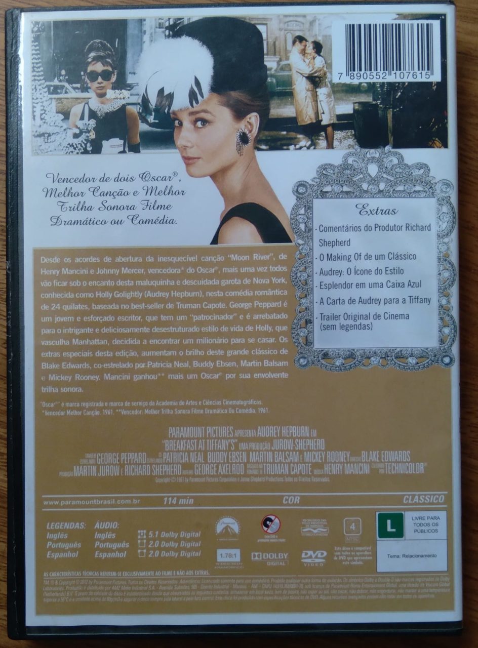 | Casa do Colecionador Dvd Comédia Romântica Bonequinha de Luxo Audrey Hepburn.