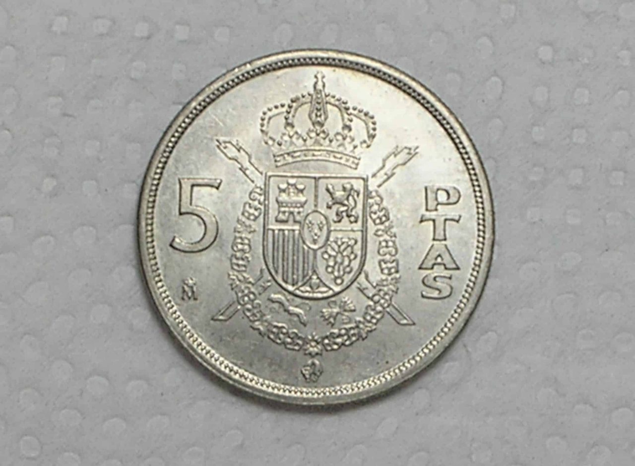 | Casa do Colecionador Espanha) 5 Pesetas - 1982 / Flor de cunho / Co/Nil / box33