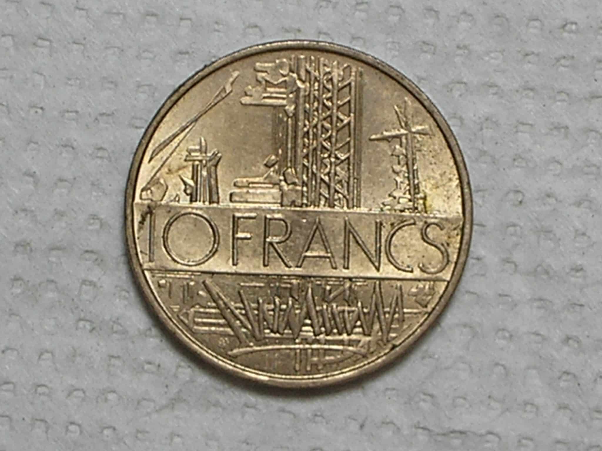 | Casa do Colecionador França) 10 Francs - 1975 / Ni/Brass / Flor de cunho / box40