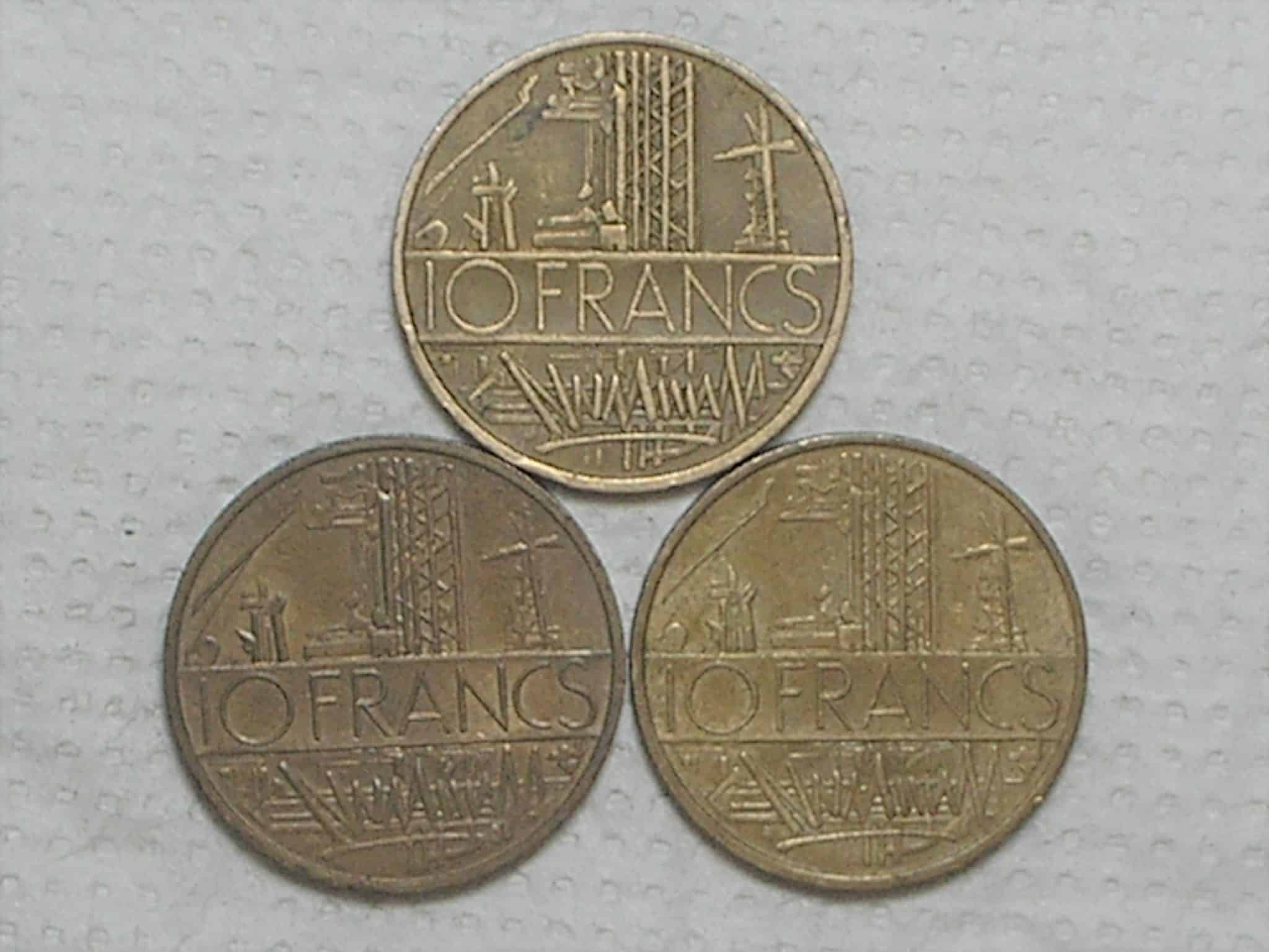 | Casa do Colecionador França) 10 Francs - 1976/1978/1980 / Ni/Brass / box40.1