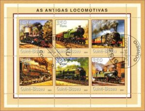 Guiné Bissau - Locomotivas - Trens - 2001 - Bloco