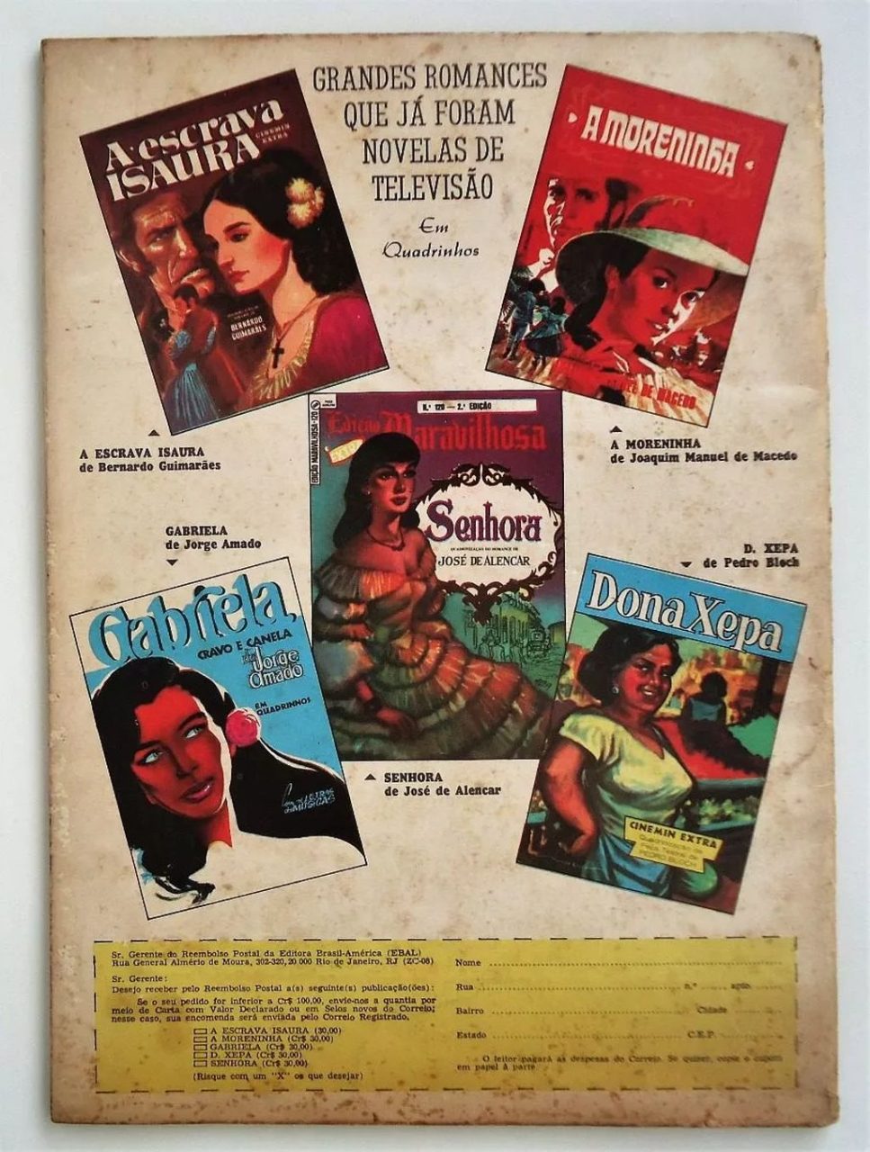 | Casa do Colecionador Hq Cinemin Edição Extra N° 3 - Cabocla - Ebal - 1979