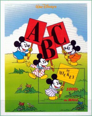 Mali - ABC do Mickey - 1996 - Bloco 1