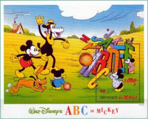 Mali - ABC do Mickey - 1996 - Bloco 2
