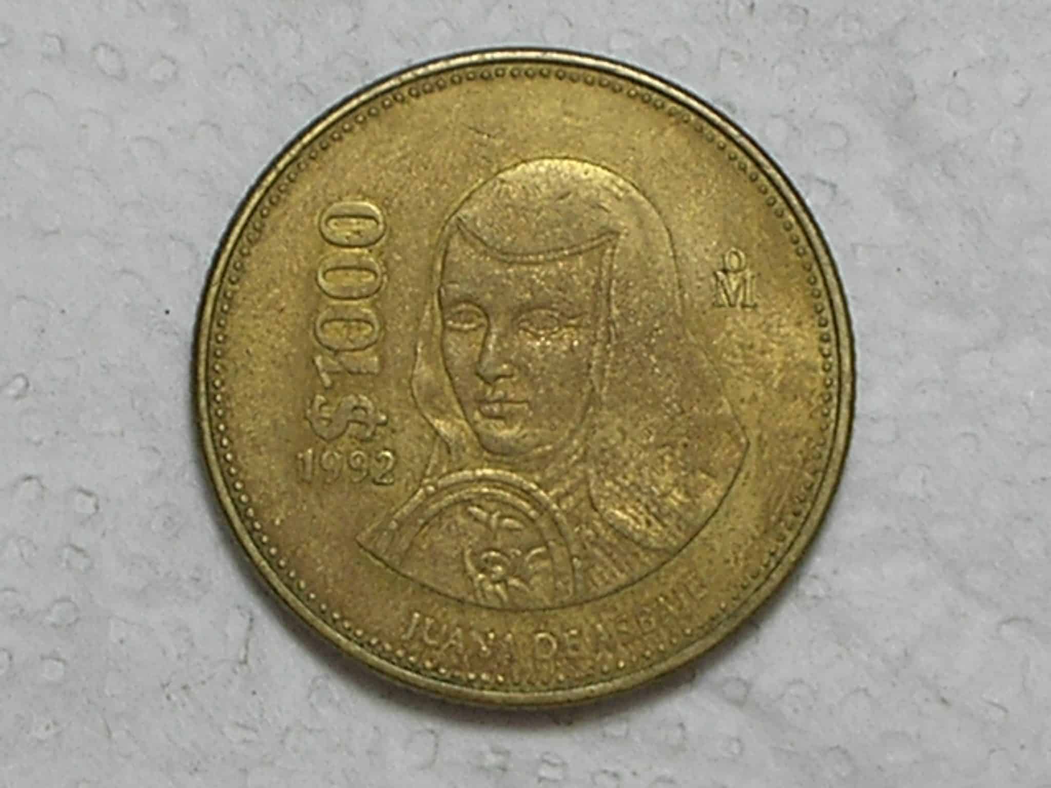 | Casa do Colecionador México) 1.000 Pesos - 1992 / Bz/al / S/Fc / box36