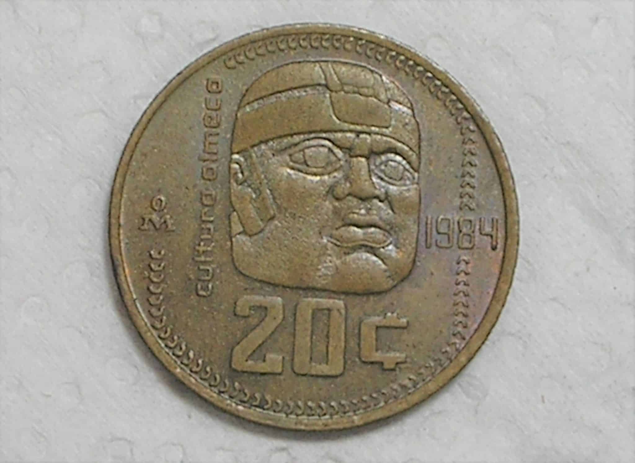 | Casa do Colecionador México) 20 Centavos - 1984 / Bronze / Flor de cunho / box36