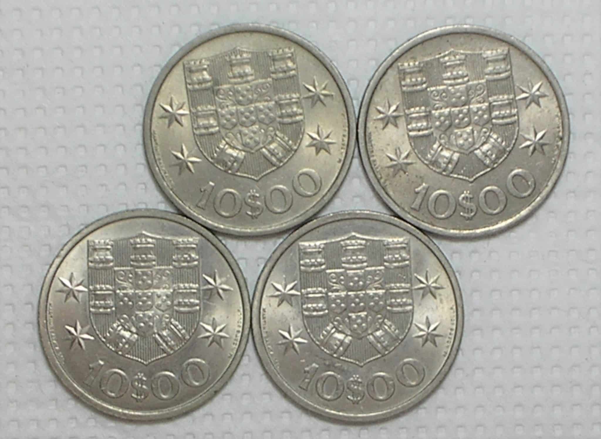 | Casa do Colecionador Portugal) 10 Escudos - 1971/1972/1973/1974 / Co/Ni / Soberbas / box38