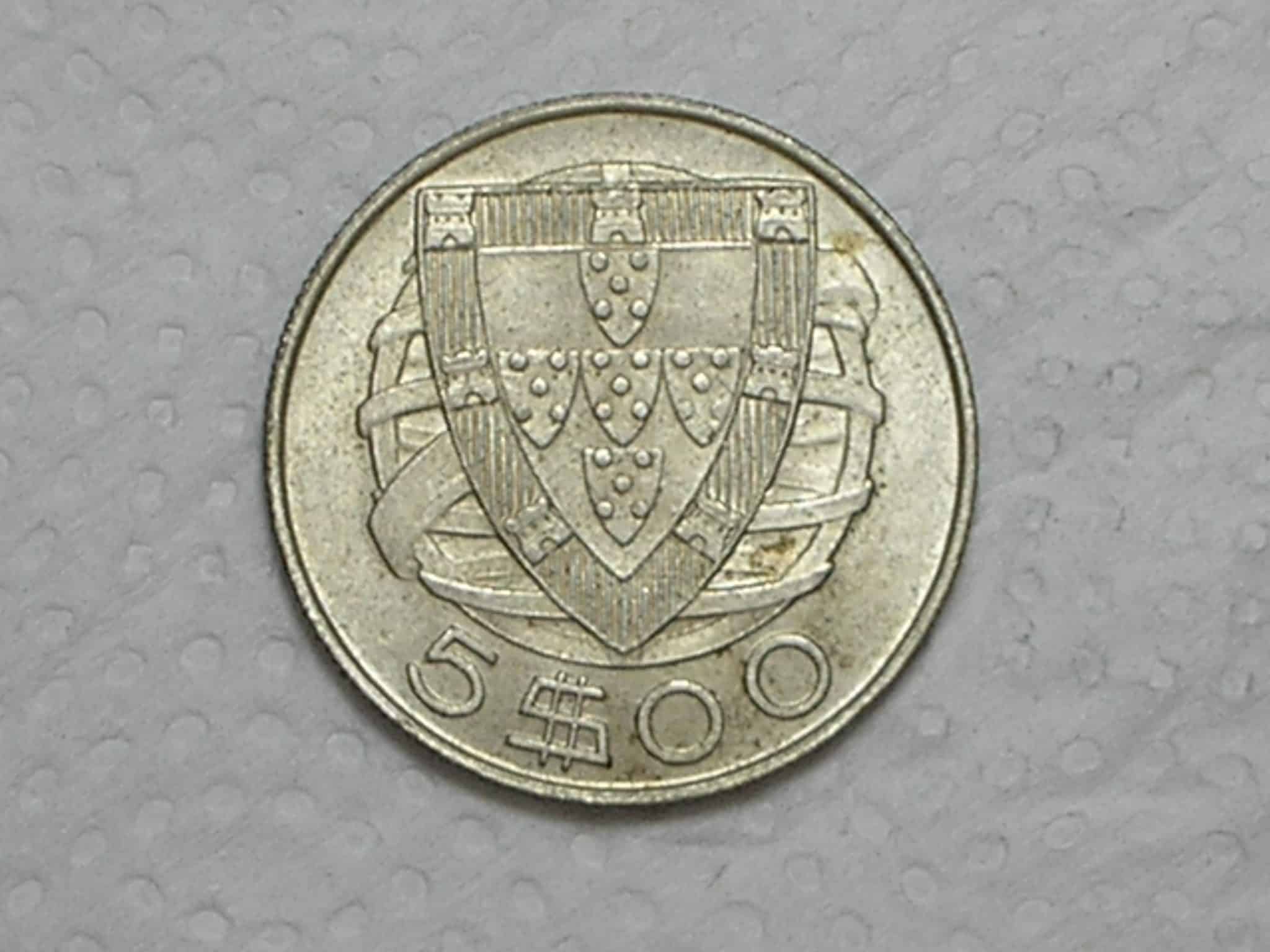 | Casa do Colecionador Portugal) 5 Escudos - 1946 / Escassa / Prata / Sob / box37