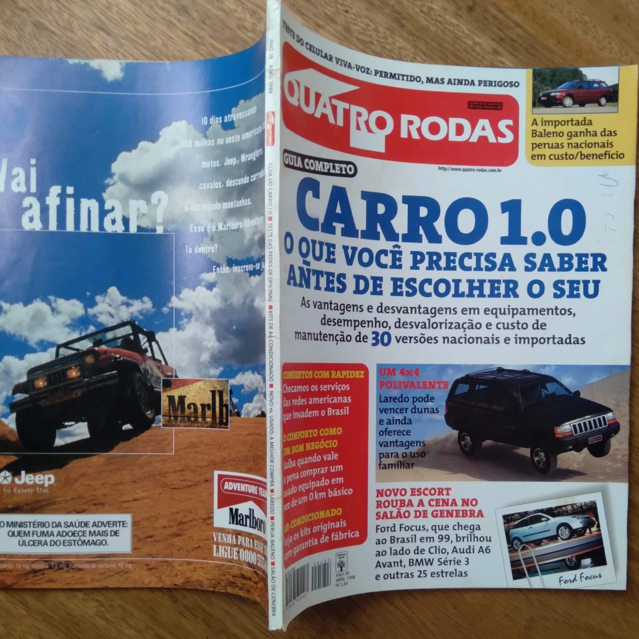 | Casa do Colecionador Revista Quatro Rodas 453. Carro 1.0 manutenção de 30 versões.