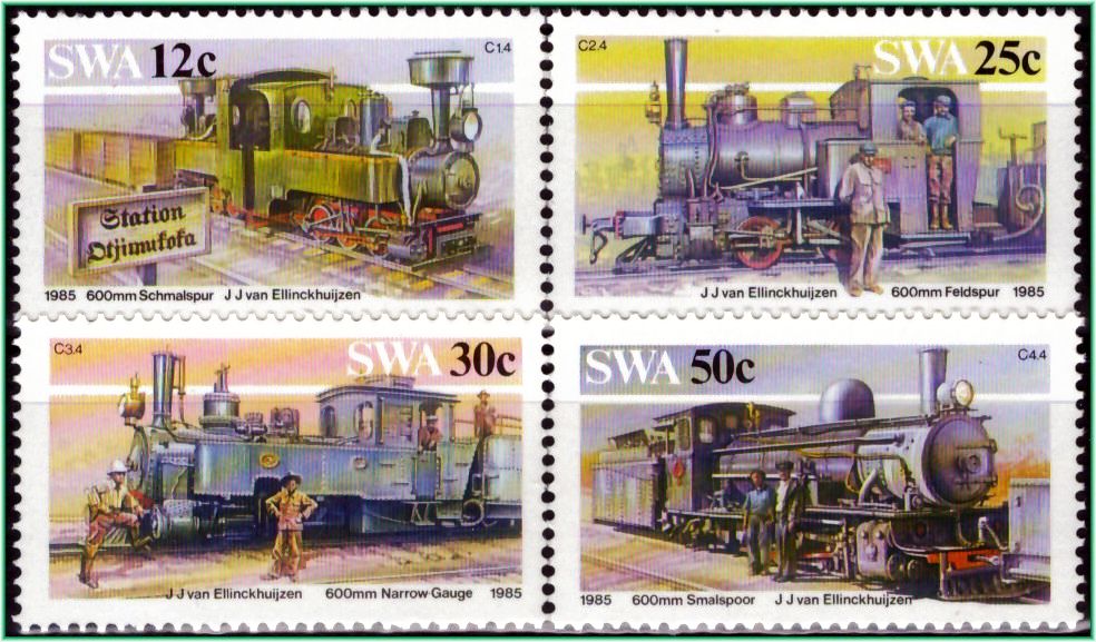 | Casa do Colecionador Sudoeste Africano - Locomotivas - 1985 - S/Completa