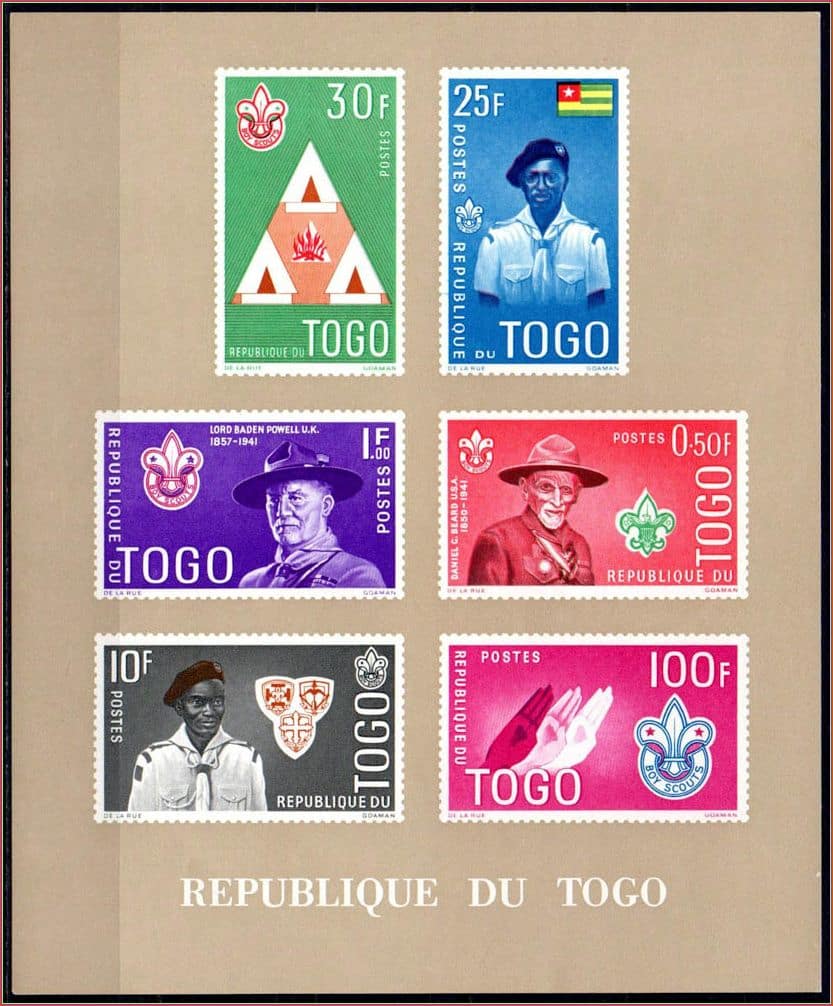| Casa do Colecionador Togo - Escotismo - 1961 - Bloco sem perfuração