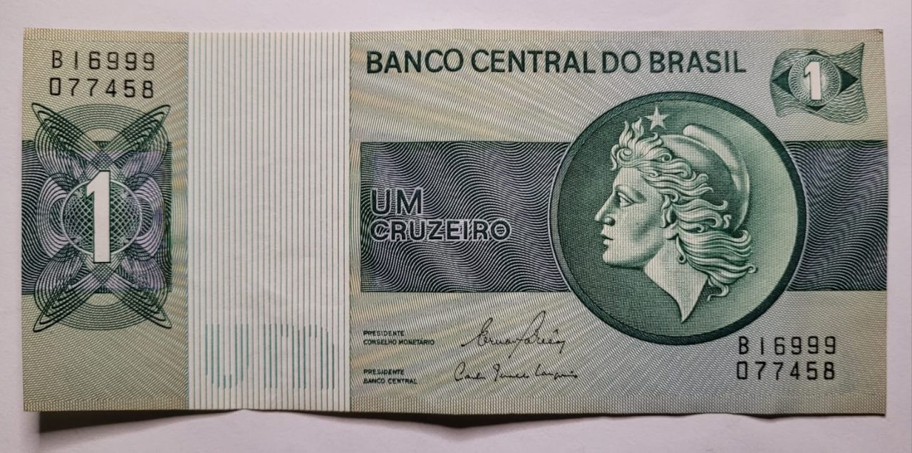 | Casa do Colecionador 1 (Um Cruzeiro) - Cédula C132 - MBC (Ano 1980)