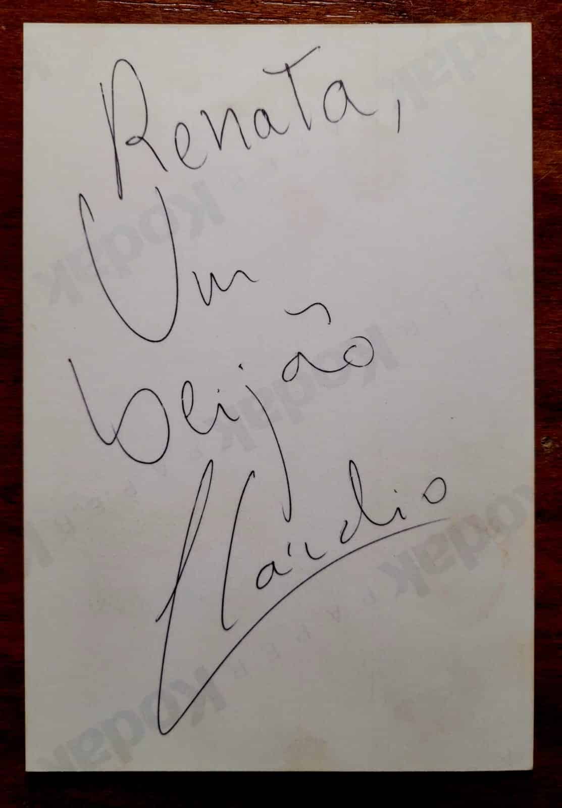 | Casa do Colecionador Carta enviada a Fã com foto autografada - Paquito Cláudio (XUXA) Anos 90