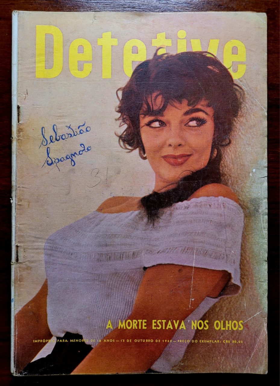 | Casa do Colecionador Detetive - Ano 8 N° 20 - A Morte estava nos Olhos (Editora O Cruzeiro) 15 de Outubro 1960
