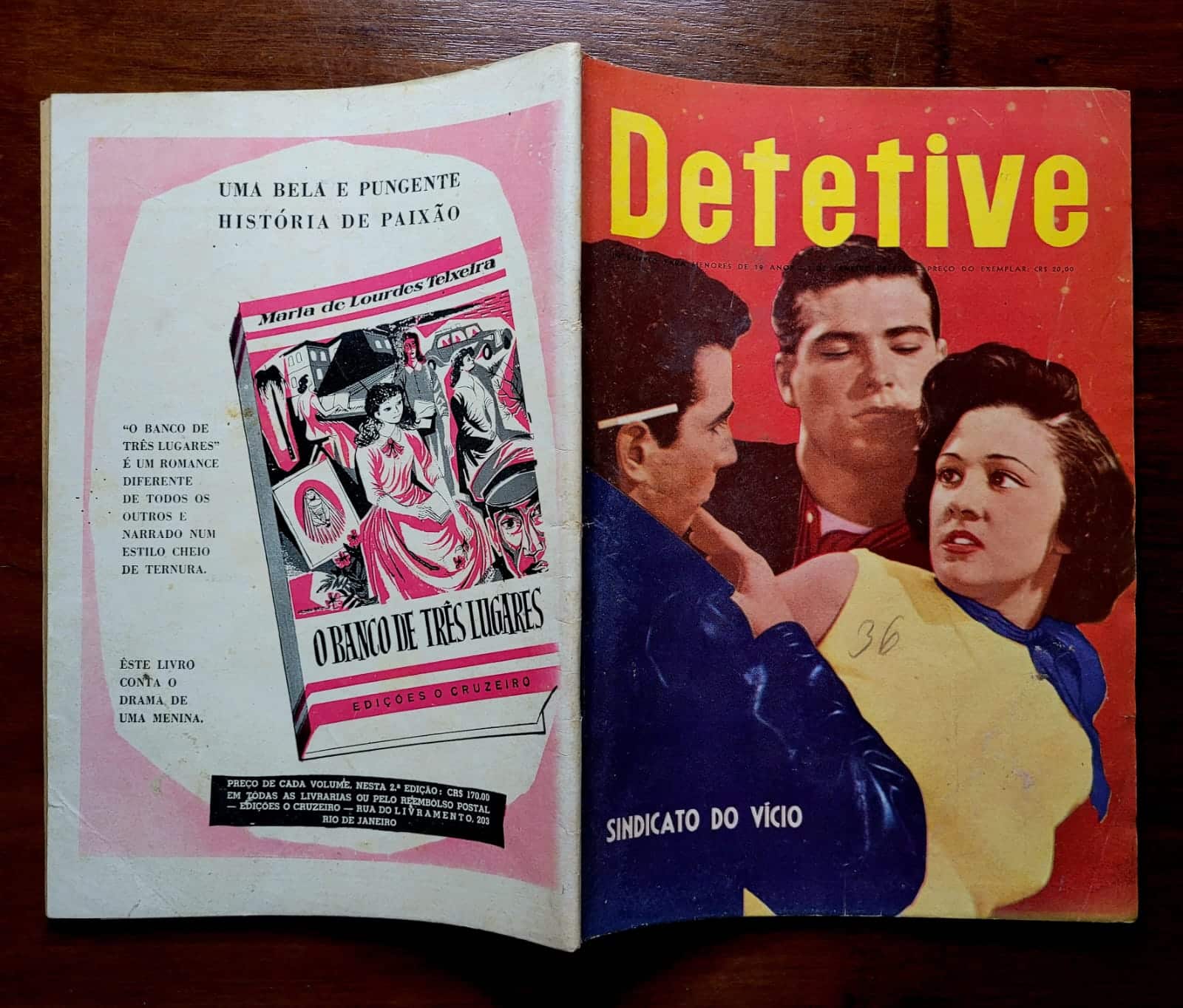 | Casa do Colecionador Detetive - Ano 9 N° 01 - Sindicato do Vício (Editora O Cruzeiro) 01 de Janeiro 1961