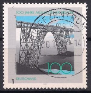 Filatelia Alemanha 100o Aniversario Da Ponte De Mungstener 1997 Carimbado Selos Postais