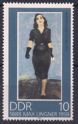 Filatelia Selo Alemanha Ddr Centenario Nascimento Pintor Mlingner Alemanha Oriental Selos Postais 1988