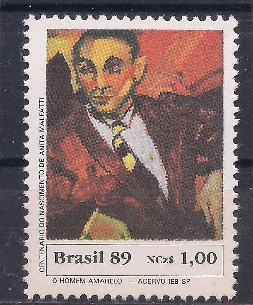 Filatelia - Selo Brasil - 100 Anos Nascimento Pintora A. Malfatti - 1989 - Novo - Selos Postais