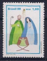 Filatelia - Selo Brasil - Natal - 1989 - Novo - Selos Postais
