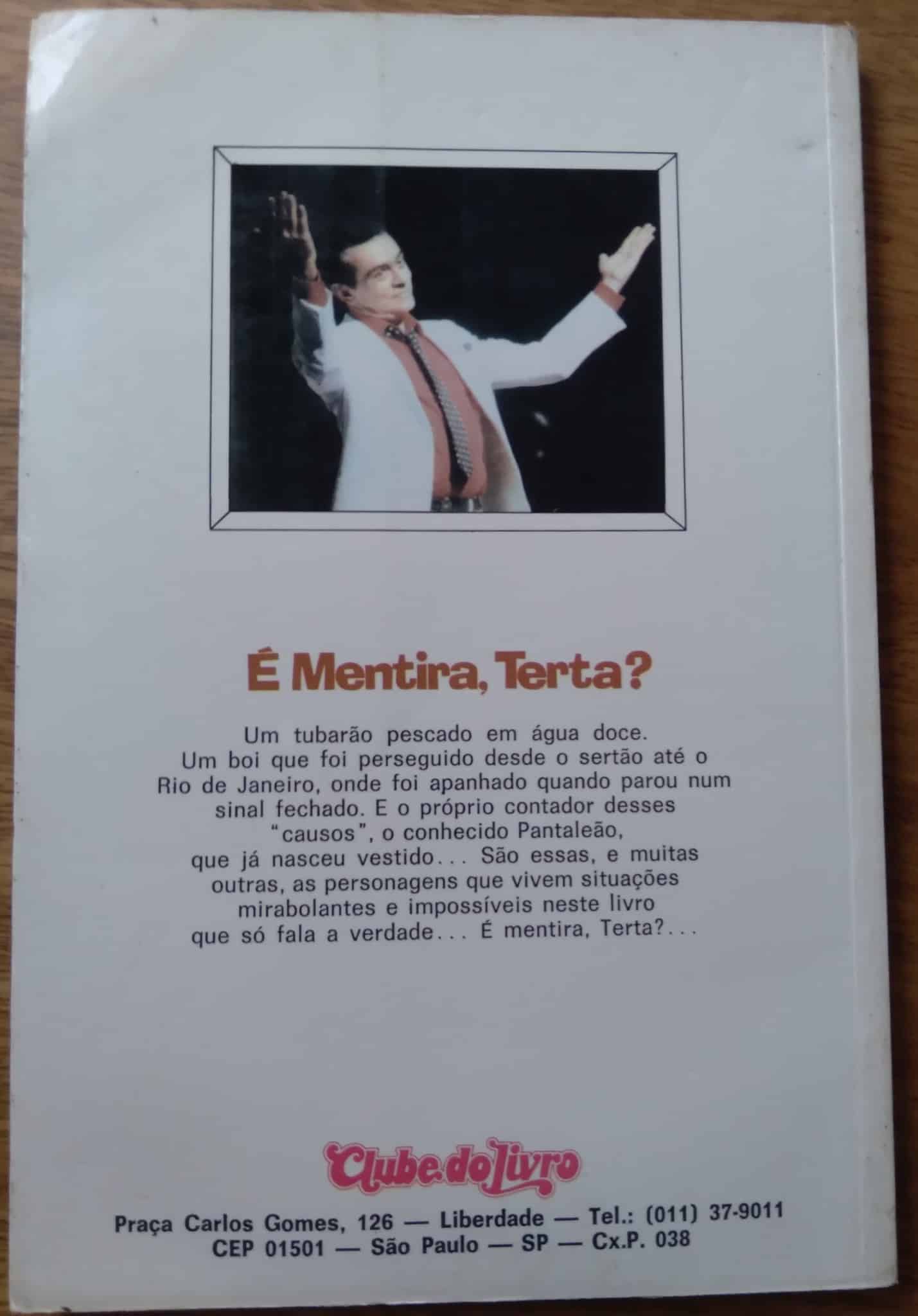 | Casa do Colecionador Livro É mentira Terta? Chico Anisio. Clube do Livro.