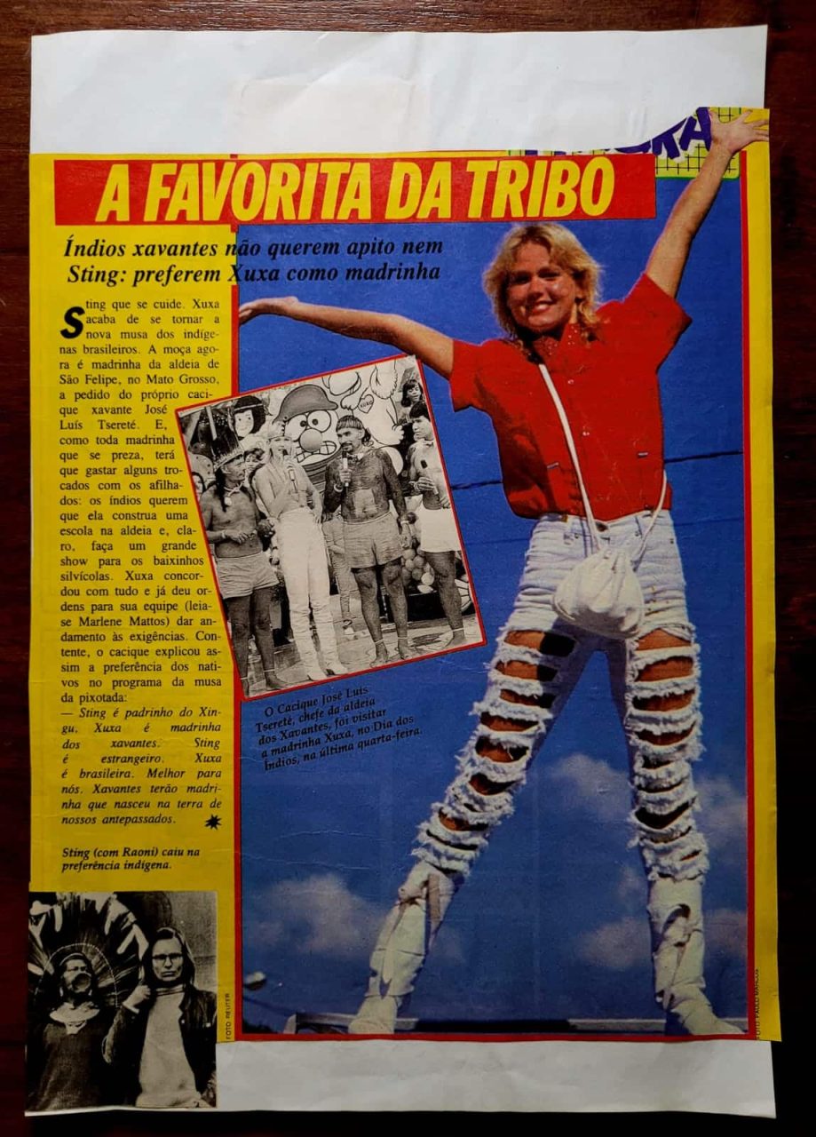 | Casa do Colecionador Recorte de Revista de época - A Favorita da Tribo - Xuxa