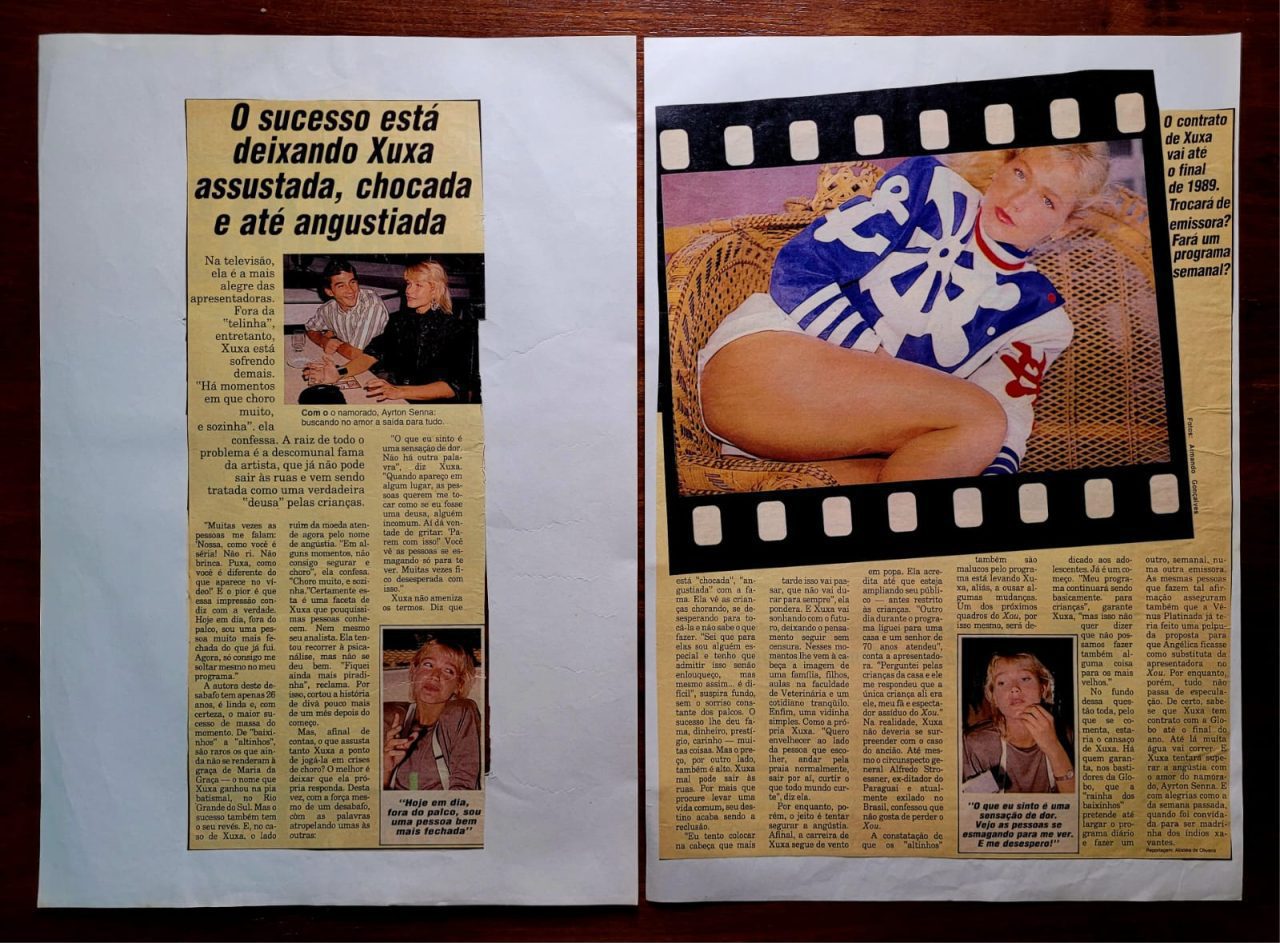 | Casa do Colecionador Recorte de Revista de época - Xuxa