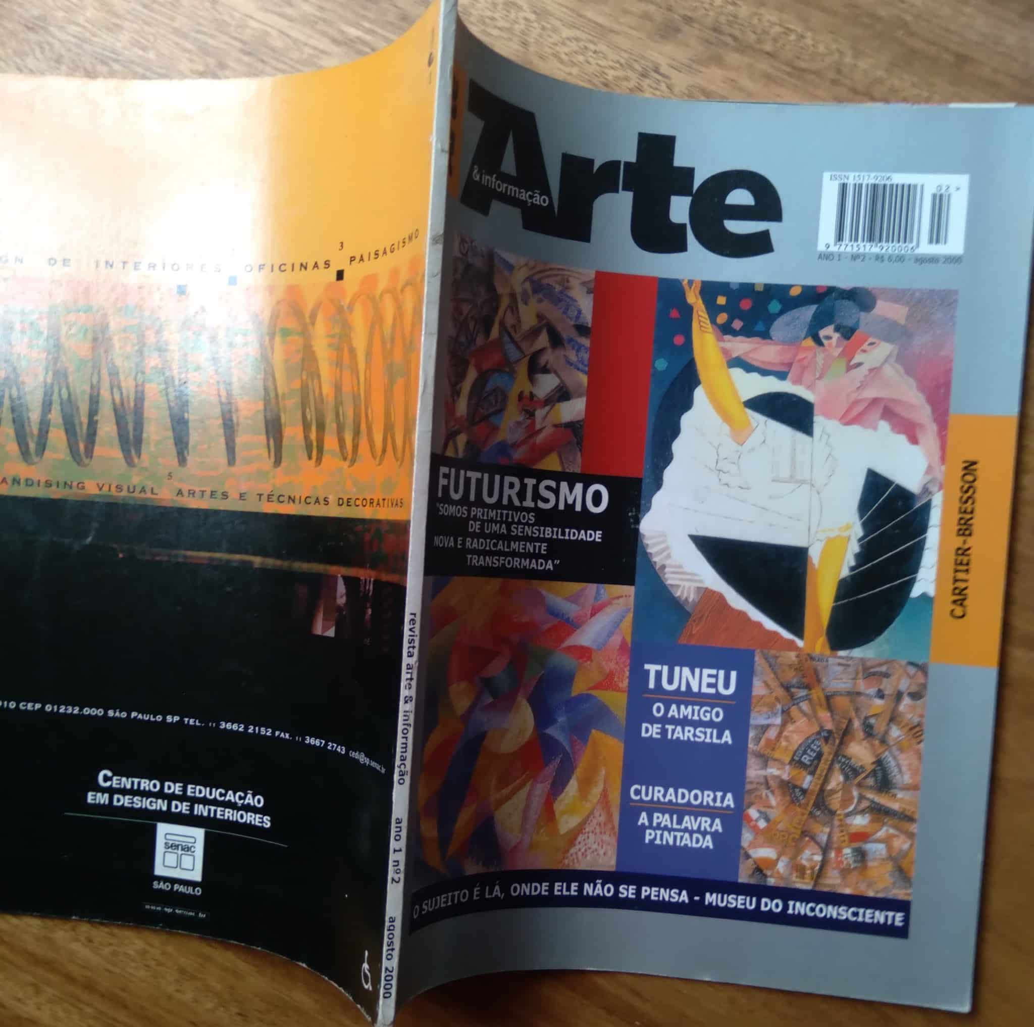 | Casa do Colecionador Revista Arte e informação 2. Futurismo Tuneu Tarsila Palavra