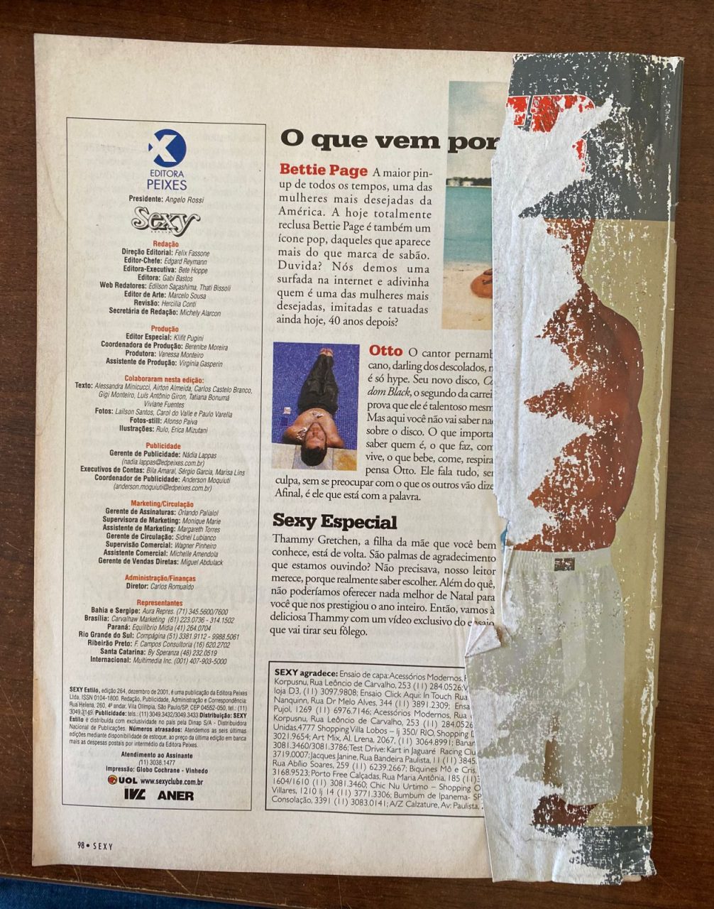 | Casa do Colecionador Revista Sexy N 264 - Vanessa Ribeiro - Dezembro 2001