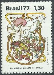 3B5 Filatelia - Selo Brasil - Ação de Graças - 1977 - Novo - Selos Postais